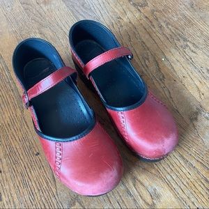 Dansko Clogs, red Mary Jane, size 40
